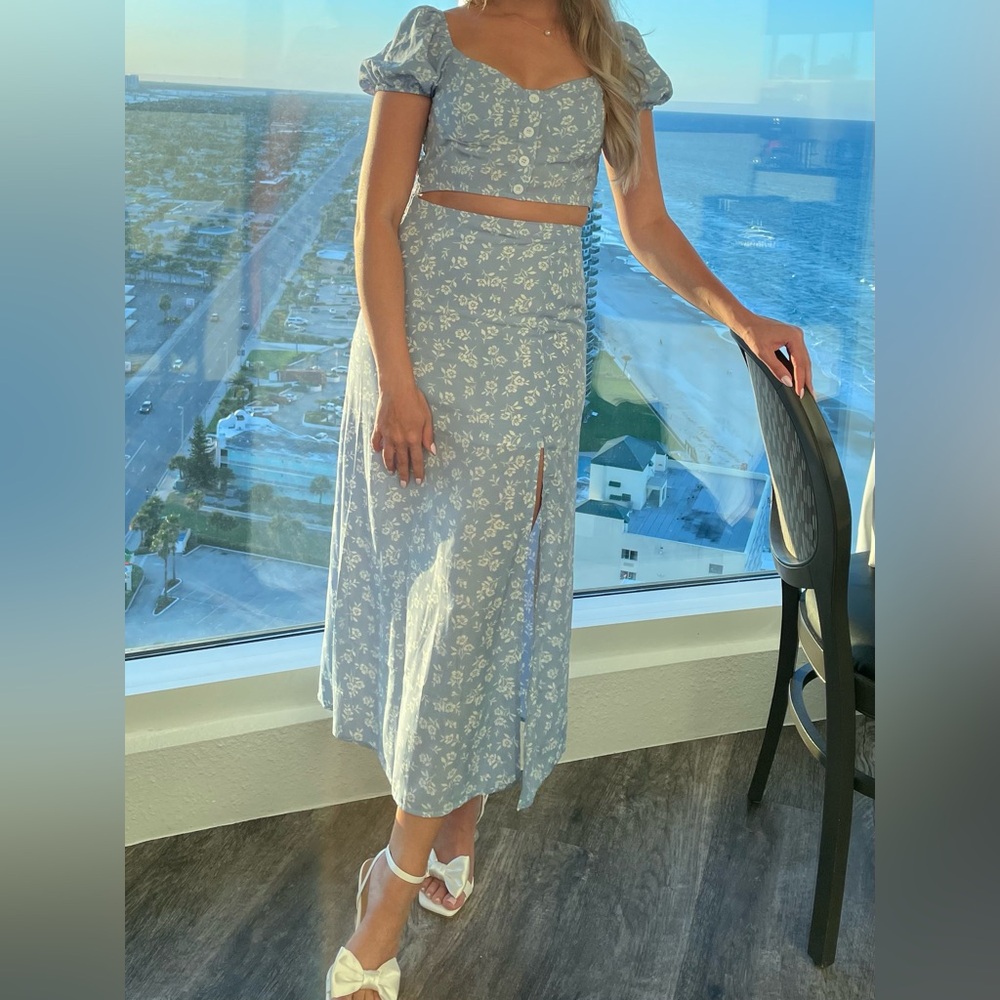 Floral Blue Women's Skirt